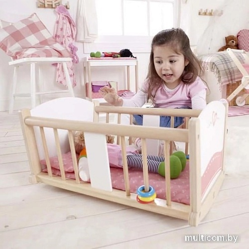Кроватка для кукол Hape люлька-колыбель E3601-HP