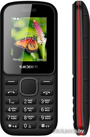 Мобильный телефон TeXet TM-130 (черный/красный)