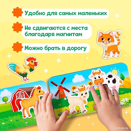 Мозаика/пазл Puzzle Time Магнитные макси. На ферме 9347985