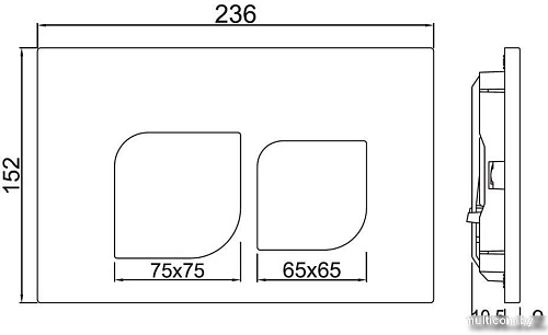 Панель смыва Jaquar JCP-CHR-852415