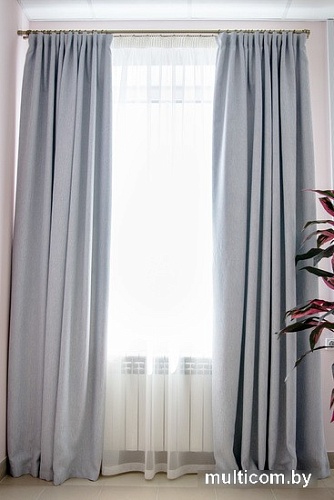 Комплект штор Decoretto Рогожка снежный РСС-K18 2x2.6 м (серый, 2 шт)