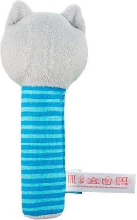Погремушка Мякиши Хрустящая пищалка Котенок Кекс 595
