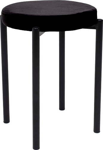 Табурет AksHome Pluto (черный велюр HLR-66/черный)