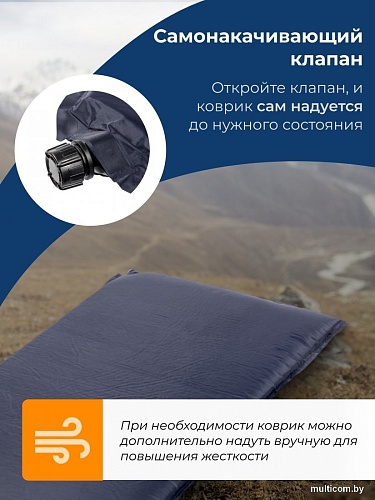 Самонадувающийся коврик Sundays ZC-SIM001-1 (5 см, темно-синий)