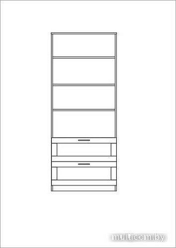 Стеллаж Mio Tesoro Сириус 2 ящика 78x190 2.02.07.110.3 (сонома)