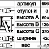 Лестница-стремянка Энкор 69660 (3 ступени)