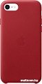 Apple Leather Case для iPhone SE 2020 (красный)