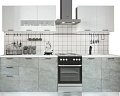 Готовая кухня ДСВ Дуся 2.0 (белый бриллиант/цемент)