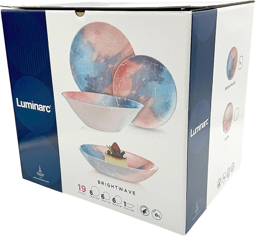 Набор обеденных тарелок Luminarc Brightwave V8576 (19пр)