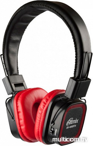 Наушники Ritmix RH-480BTH (черный/красный)