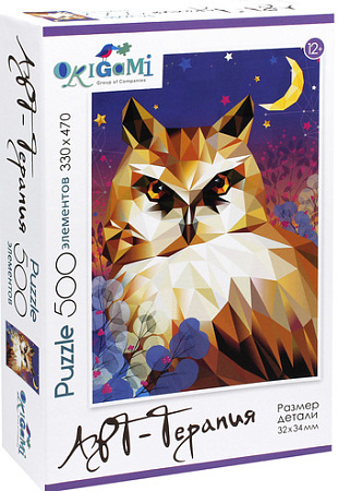 Пазл Origami Game Арт-терапия Сова 06772 (500 эл)