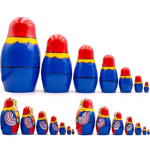 Развивающая игра Брестская Матрешка С тюльпанами в народном голландском костюме (набор 7 шт)