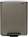 Brabantia Bo Pedal Bin 60 л (платиновый)
