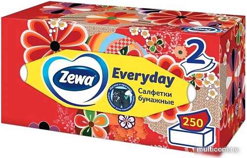 Бумажные салфетки Zewa Everyday 2 слоя (250 шт)