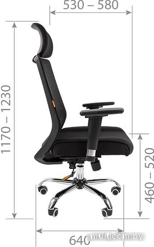 Кресло CHAIRMAN 555 LUX (черный)