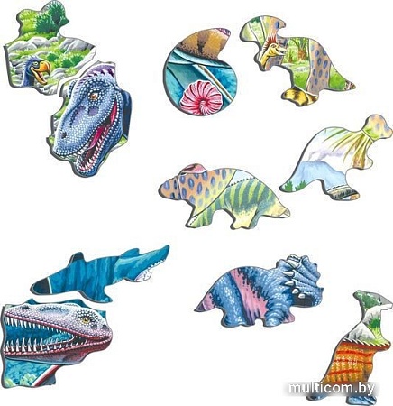 Пазл Larsen Летающие, прыгающие и ныряющие динозавры FH49