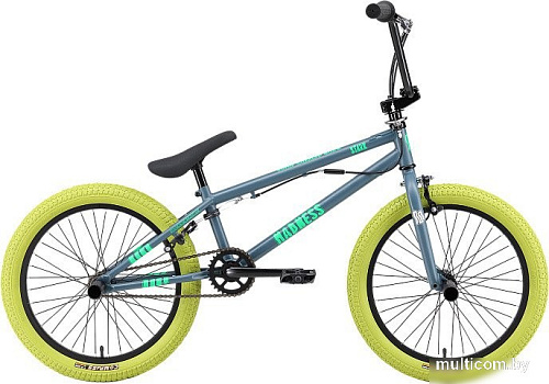 Велосипед Stark Madness BMX 2 2025 (темно-серый/матовый зеленый/неон/зеленый)