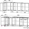 Интерлиния Мила Лайт 1.2x2.5 без столешницы (серебристый/бетон)
