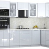 Готовая кухня Интерлиния Мила Пластик 1.68x3.2 PR (белый глянец/туманный глянец/опал светлый)