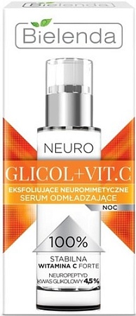 Bielenda Neuro Glicol+Vit.C отшелуш. нейтропептидная омолаж. ночная 30 мл