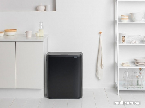 Brabantia Bo Touch Bin 60 л (черный матовый)