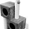 Комплекс Cat House На ножках 1.27 (сизаль серый)