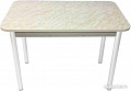 Обеденный стол Solt Мила 2 (мрамор белый/ноги круглые белые)