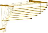 Сушилка для белья Comfort Alumin Потолочная Алюминиевая Gold Premium 7 прутьев 1.6 м (золото)