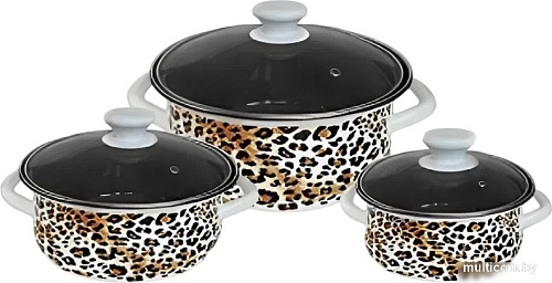 Набор кастрюль КМЗ Лео-1-Экстра 61904 (белый)