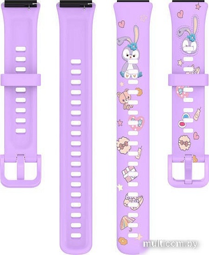 Ремешок Rumi силиконовый для Huawei Band 7 Rabbit cartoon