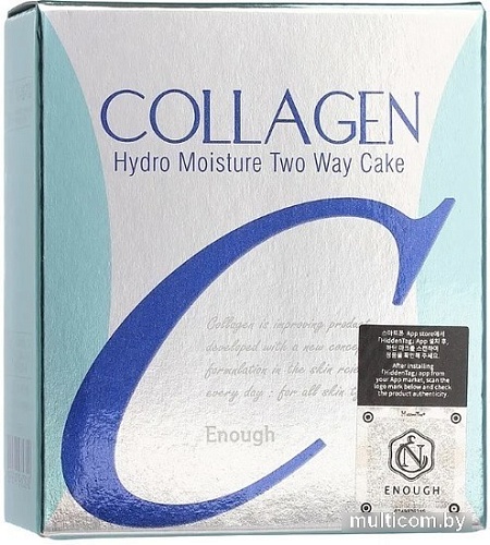 Компактная пудра Enough Collagen Hydro Moisture Two Way Cake SPF25 PA++ тон 21 (2x13 г)