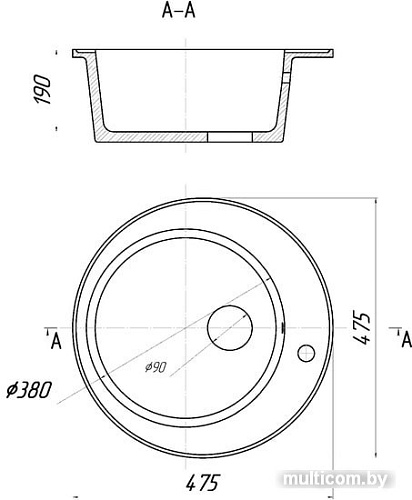 Кухонная мойка Gerhans A05 (белый)