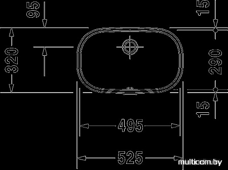 Умывальник Duravit D-Code 52.5x32 (0338490000)