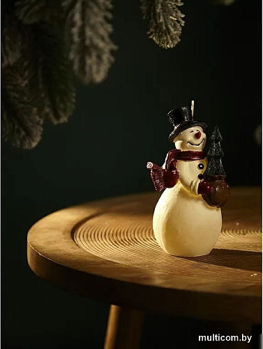 Фигурная свеча Tkano New Year Essential Festive snowman TK24-NY_CND0009 (белый/красный)
