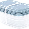 Набор контейнеров Полесье №40 1.6л с крышками 73799 (4 шт, прозрачный/серо-голубой)