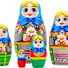 Развивающая игра Брестская Матрешка С букетом луговых цветов (набор 5 шт)