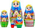 Развивающая игра Брестская Матрешка С букетом луговых цветов (набор 5 шт)