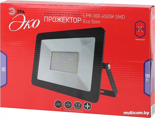 Прожектор ЭРА LPR-100-6500K SMD Eco Slim Б0036387