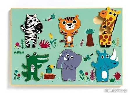 Мозаика/пазл Djeco Деревянный пазл Куку кроко 01258