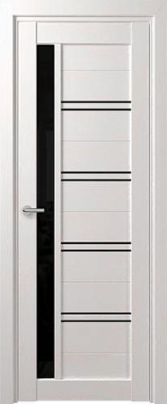 Межкомнатная дверь Юркас Deform D19 ДО 70x200 (дуб шале снежный/lacobel черный)