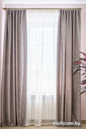 Комплект штор Decoretto Штукатурка серое небо ШСН-K9 1.63x2.6 м (серый/голубой, 2 шт)