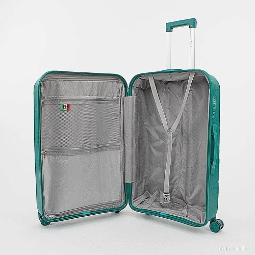 Чемодан-спиннер Francesco Molinary 344-003/3-28BIR (бирюзовый)