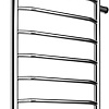 Полотенцесушитель Ростела Трапеция боковое подключение 1&amp;quot; 11 перекладин 40x120 см