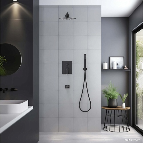 Душевая система Aquatek Оберон AQ1273MB (черный матовый)