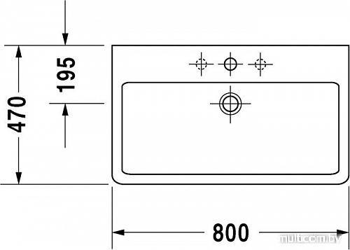 Умывальник Duravit Vero 80x47 [0454800000]