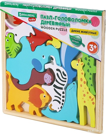 Развивающая игра BRAUBERG Kids. Дикие животные 665250