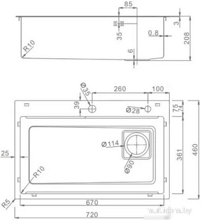 Кухонная мойка Raglo R702.7246.05