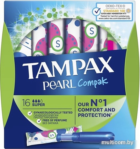Тампоны с аппликатором Tampax Pearl Super Duo с аппликатором (16 шт)