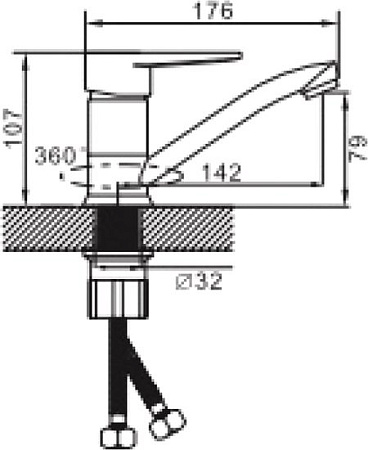 Смеситель Эверест B45-270GS
