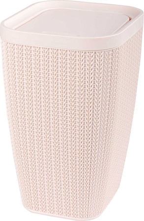 Мусорное ведро Альтернатива Вязаное плетение М7489 10 л (бежевый)